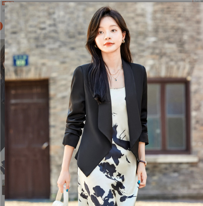 Timeless Ladies One Button Open Jacket