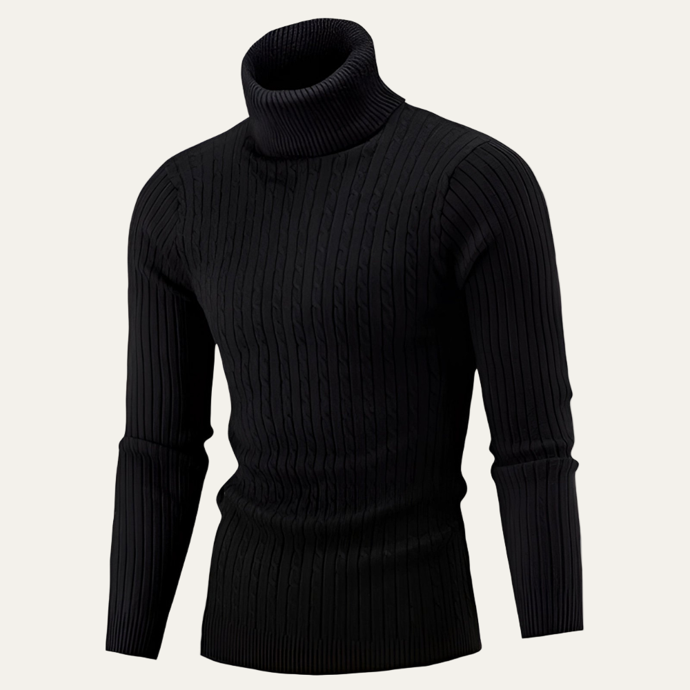 Men's Classic Fit Crew Neck Sweater with Textured Knit