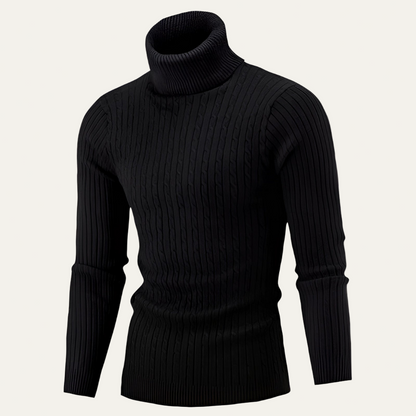 Men's Classic Fit Crew Neck Sweater with Textured Knit