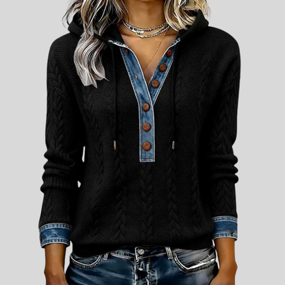 Soft Knit Hooded Sweatshirt Pullover