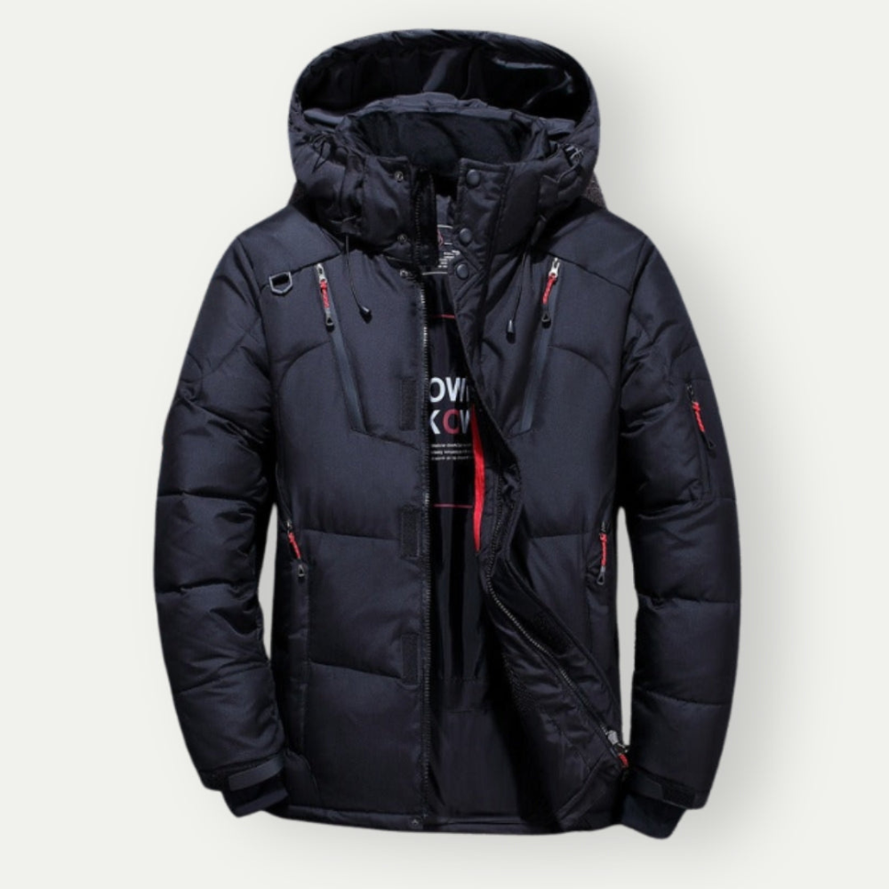 Warm Waterproof Quilted Hooded Puffer Coat