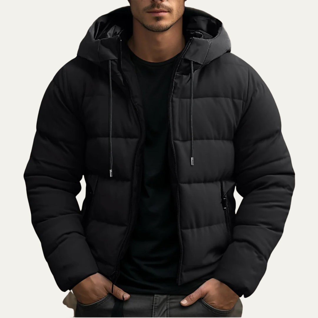 Men's Large Padded Hooded Winter Coat