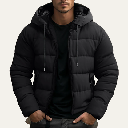 Men's Large Padded Hooded Winter Coat