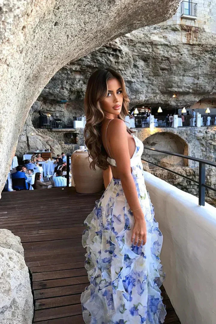 Beautiful Ruffled Women's Party Dress