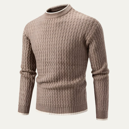 Men's Thick Cable Knit Crew Sweater
