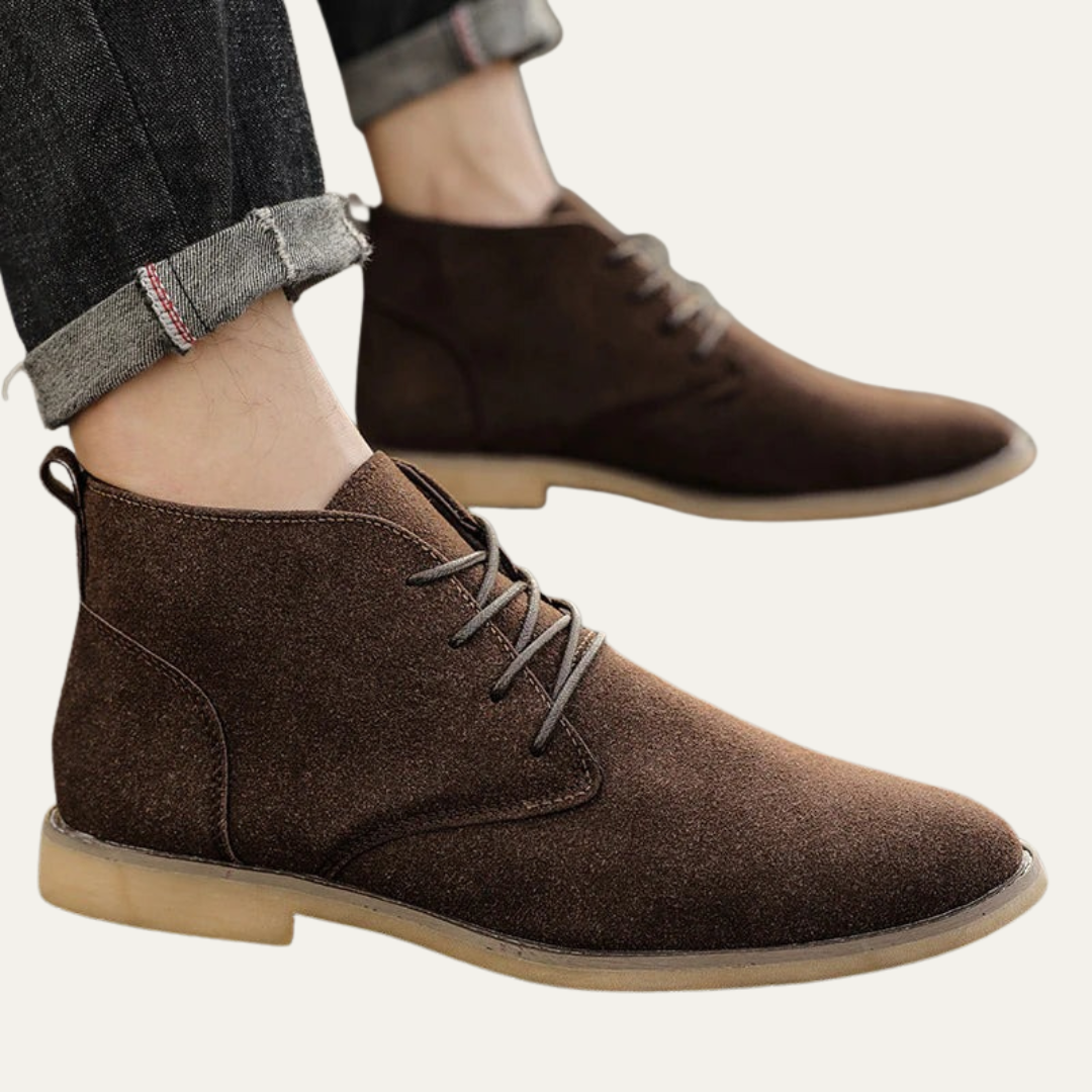 Men's Leather Style Simple Ankle Boots