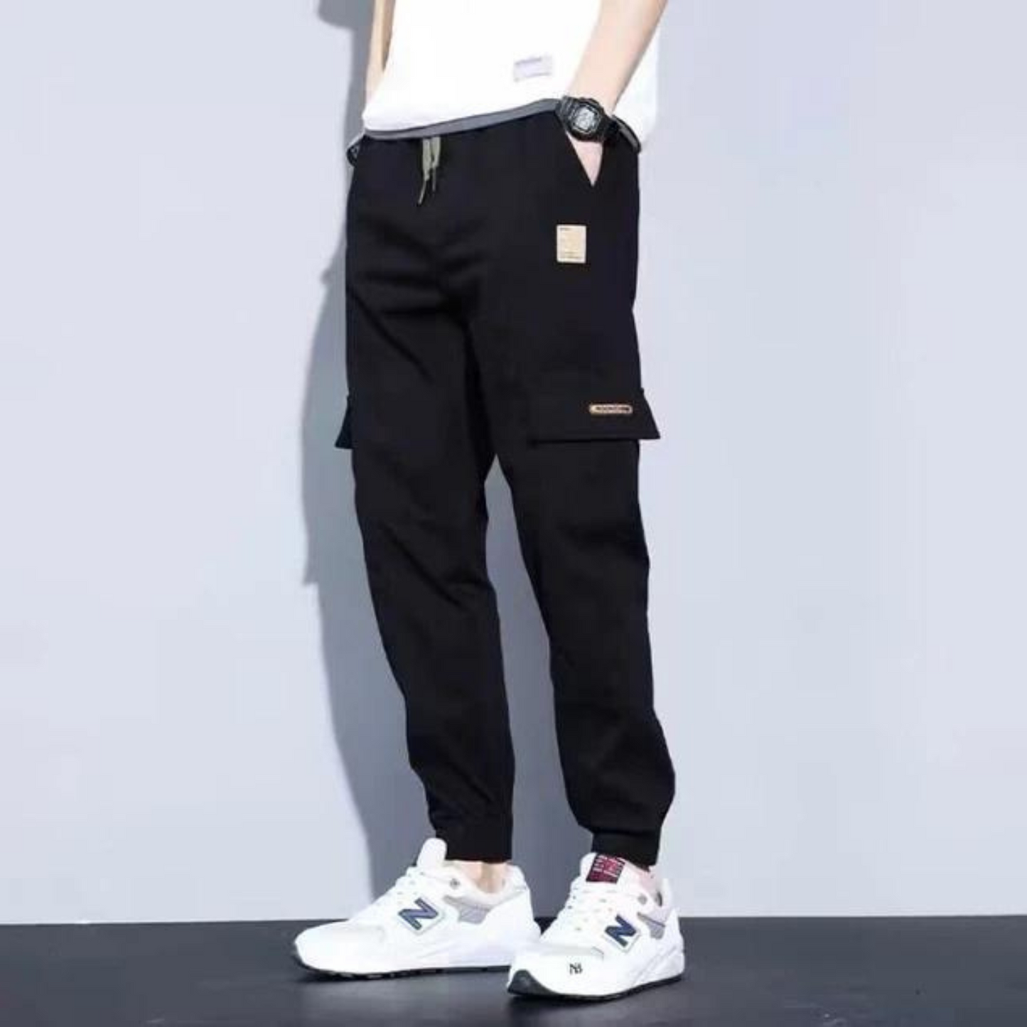 Relaxed Fit Stretch Cargo Pants for Men