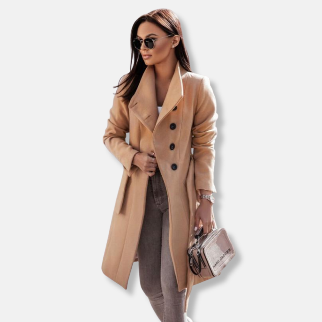 Classic Double Breasted Wool Women's Coat