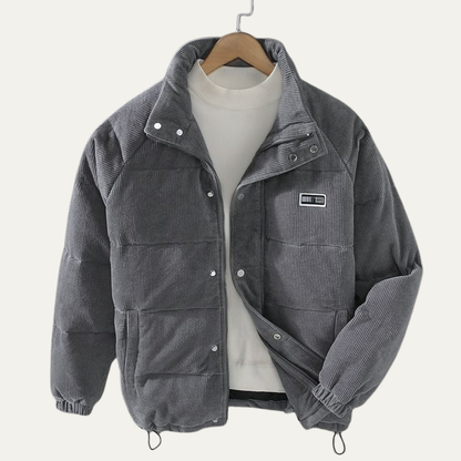 Warm Insulated Quilted Puffer Coat for Men