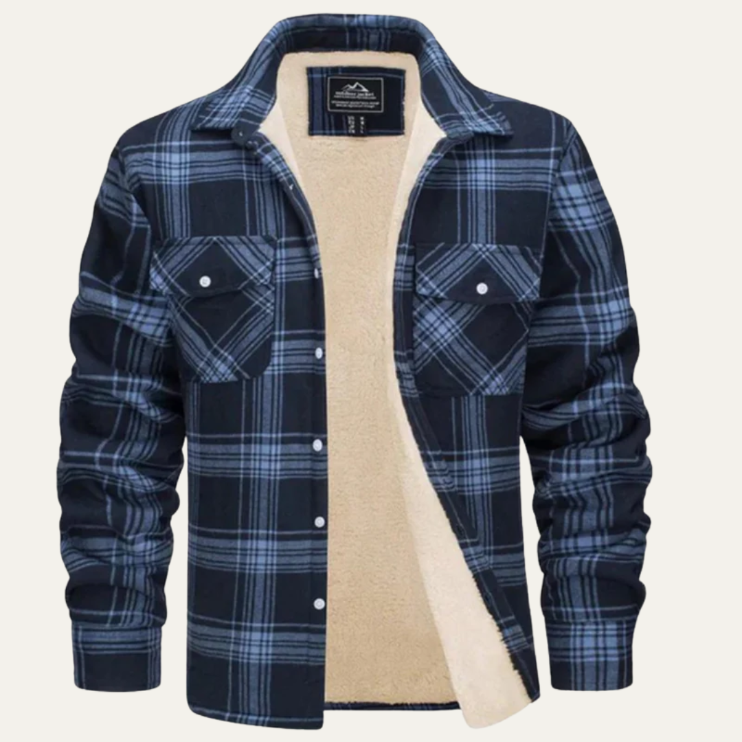 Cozy Plaid Flannel Shirt Jacket for Men