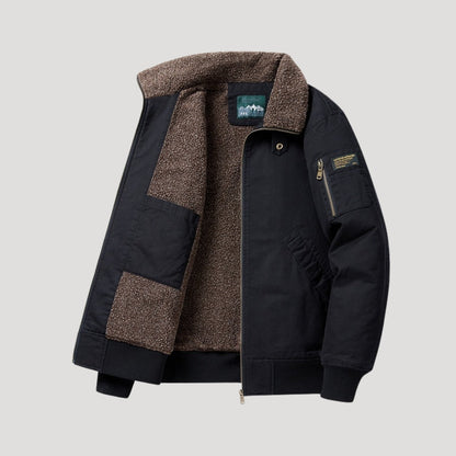 Warm Fleece Bomber Jacket Winter Coat