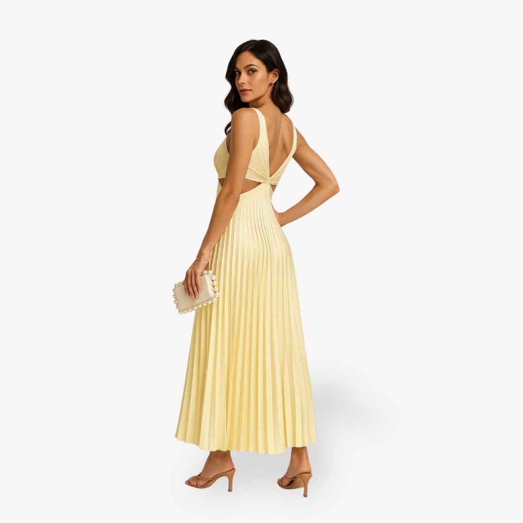 Floral High Waist Midi Skirt Dress - OutfitLondon