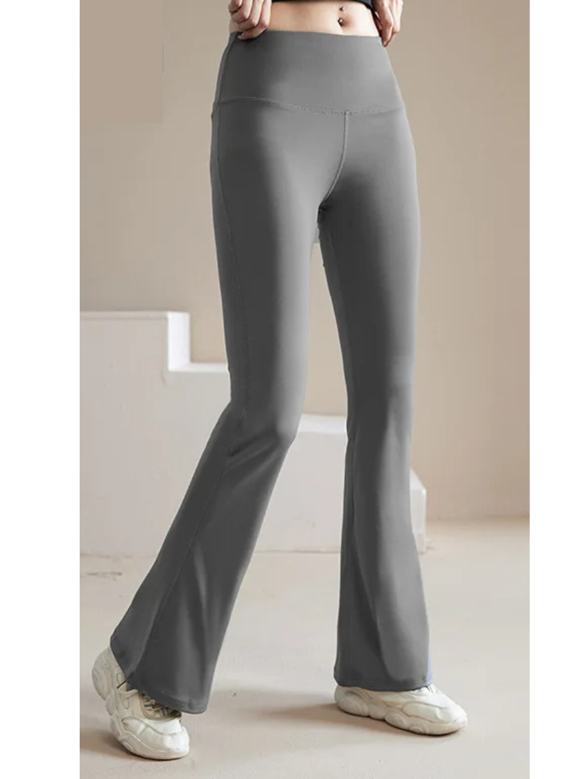 Relaxed Fit High Waisted Loose Leg Women's Pants