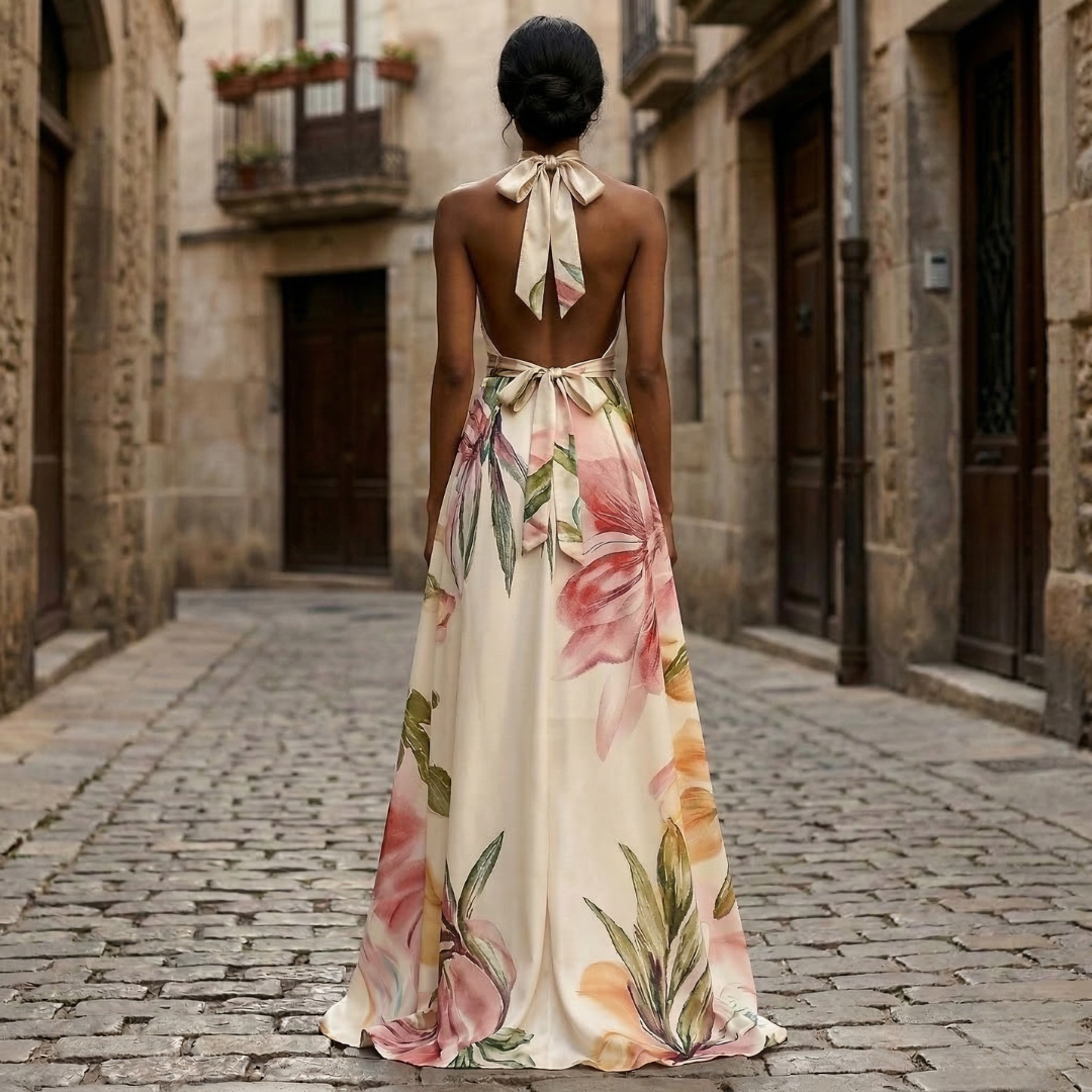 Chic Strapless Long Summer Dress