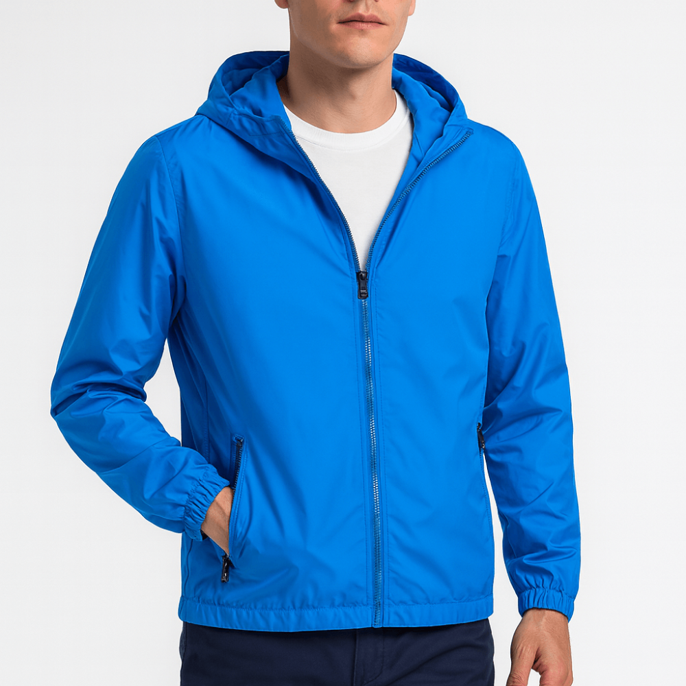 Men's Water Resistant Full Zip Hooded Jacket