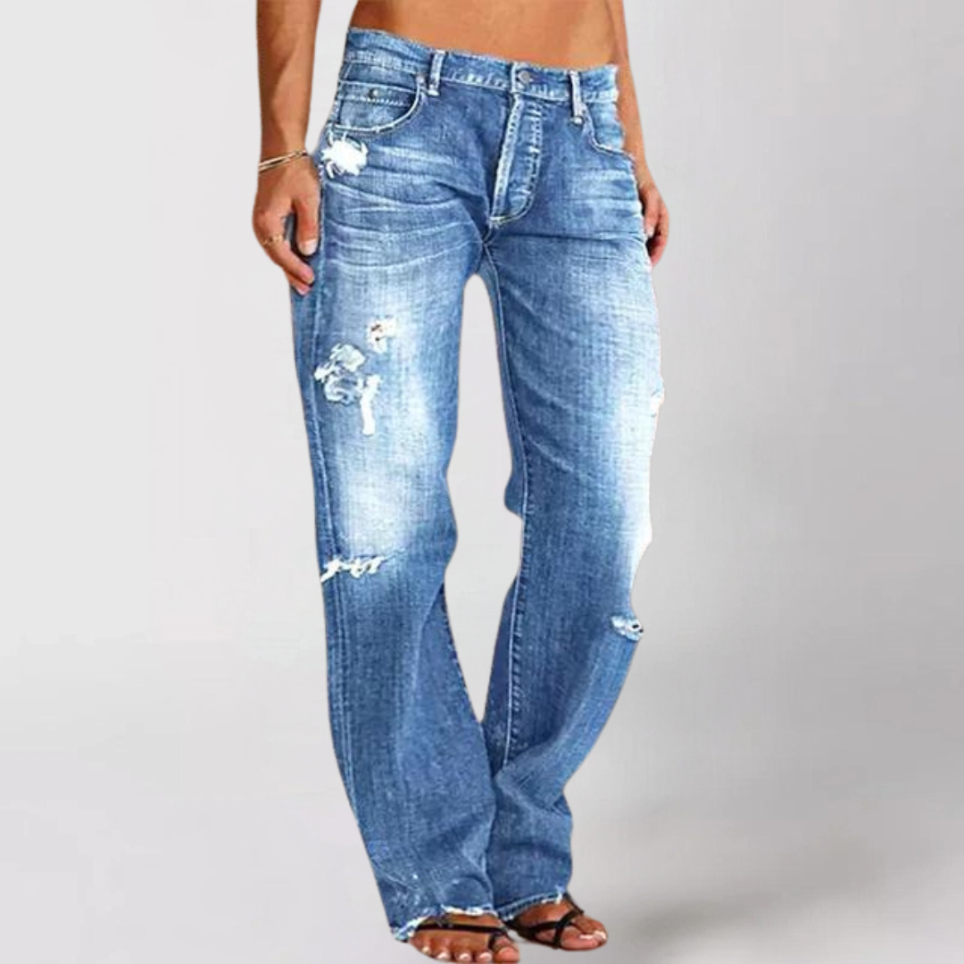 Comfortable Loose Fit Women's Denim Jeans - OutfitLondon