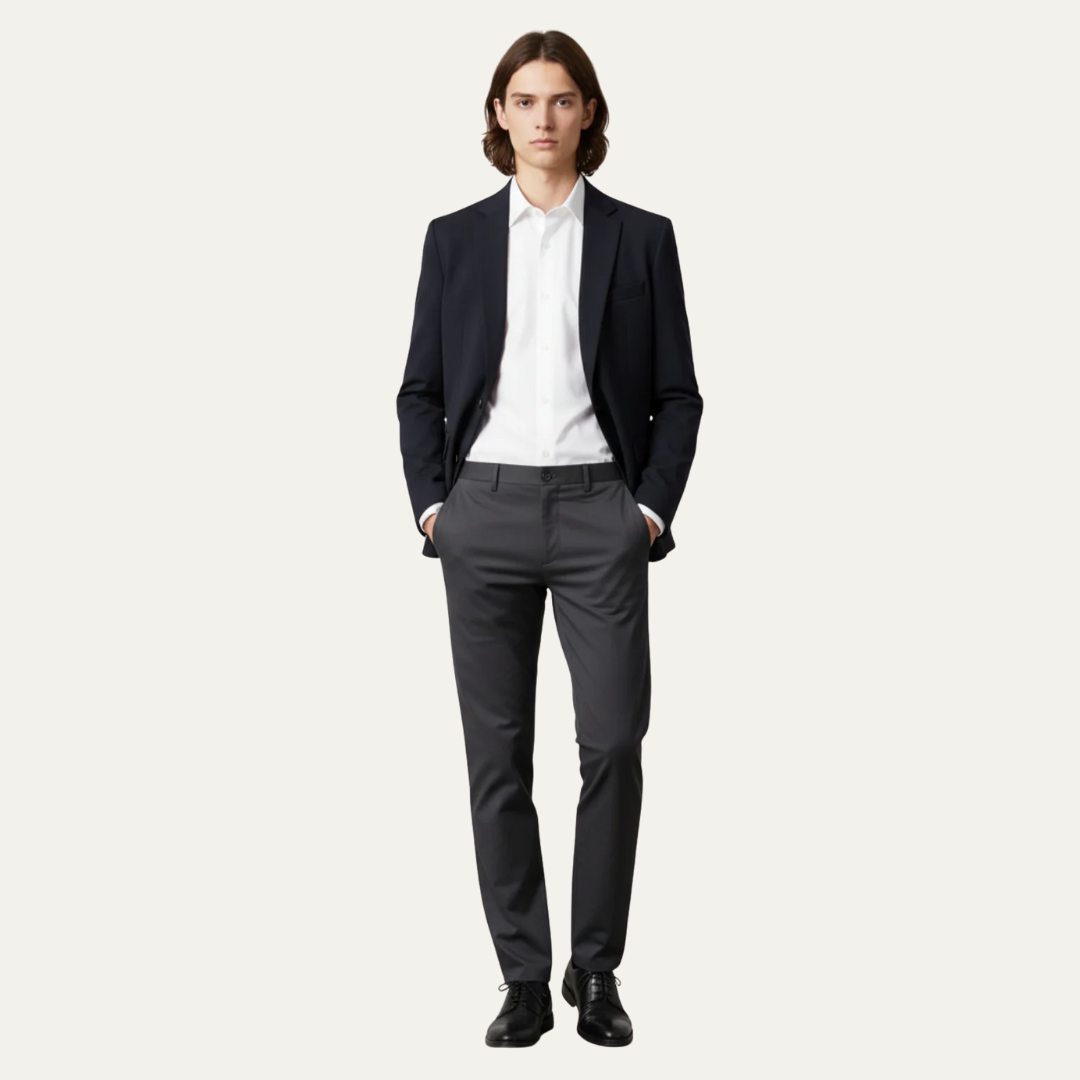 Slim Fit Formal Dress Pants for Men