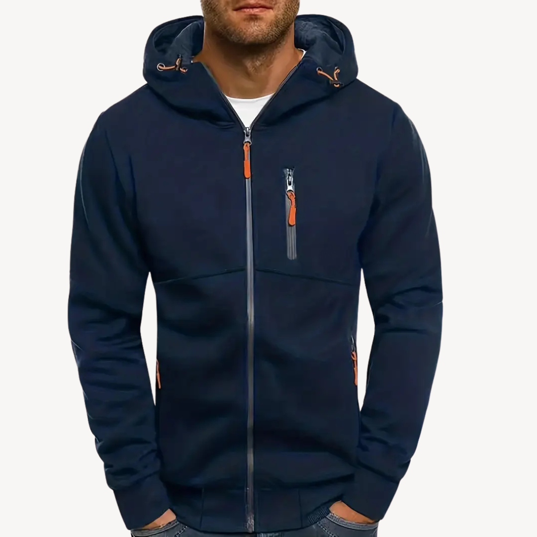 Relaxed Fit Cotton Blend Mens Hoodie