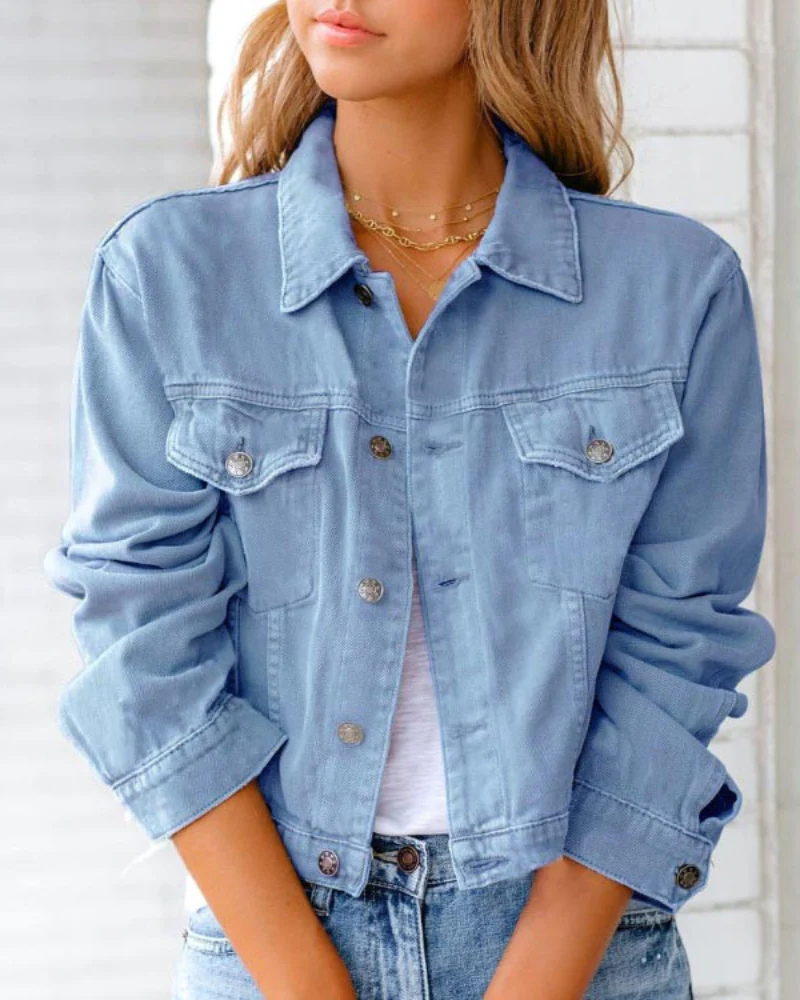 Vibrant Blue Jeans Jacket - OutfitLondon