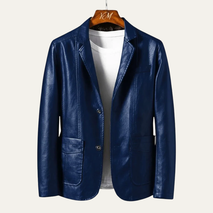 Men's Slim Fit Faux Leather Jacket