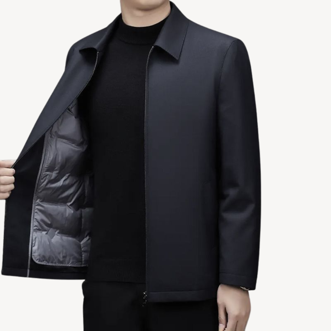 Timeless Simple Mens Leather Jacket