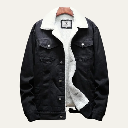 Warm Insulated Denim Jacket for Men