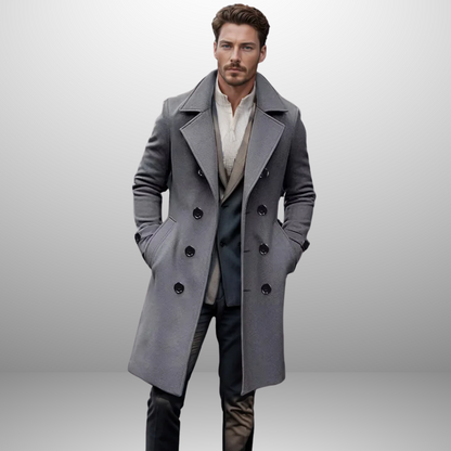 Classic Men's Double Breasted Overcoat