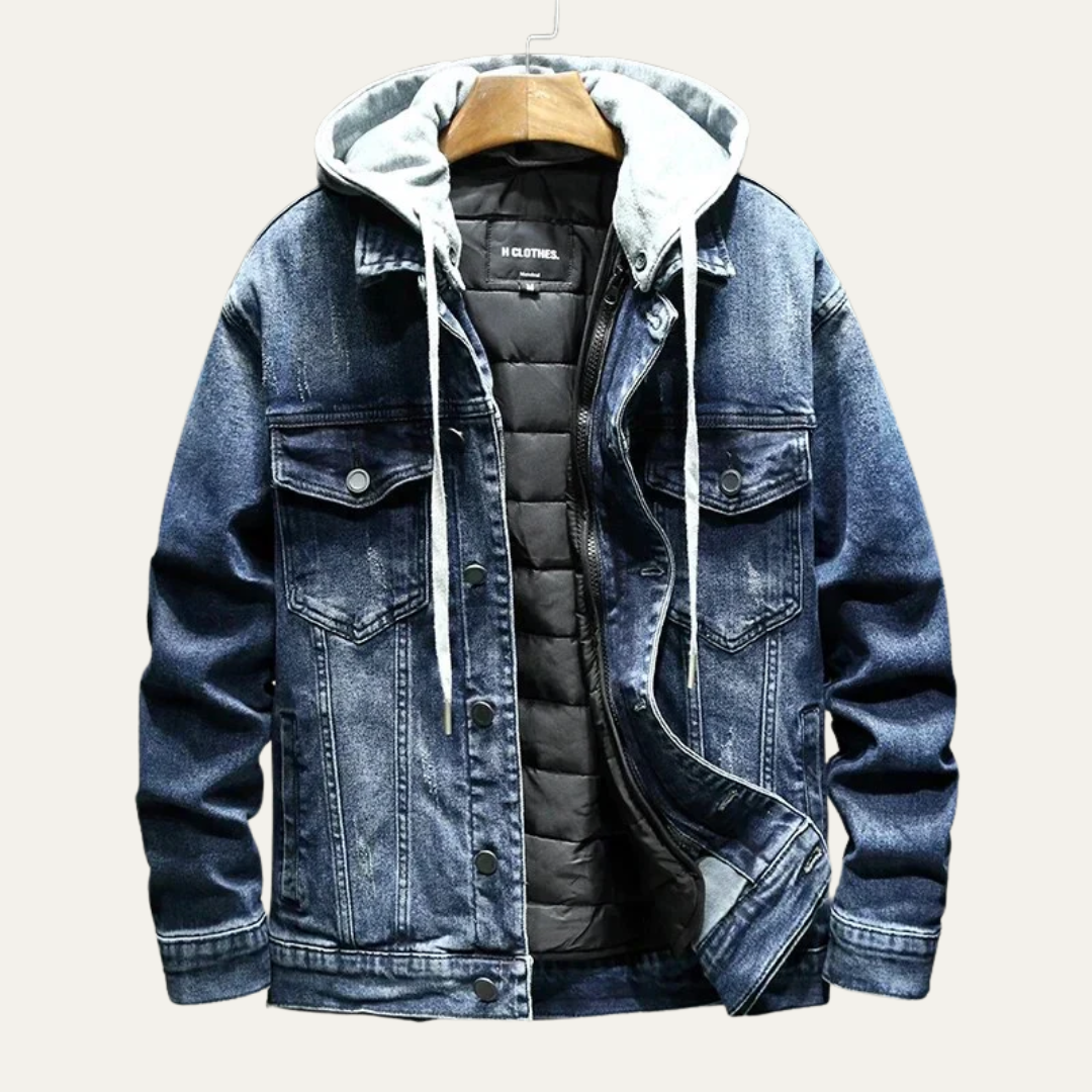 Ripped Vintage Style Denim Jacket