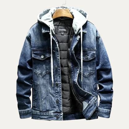 Ripped Vintage Style Denim Jacket