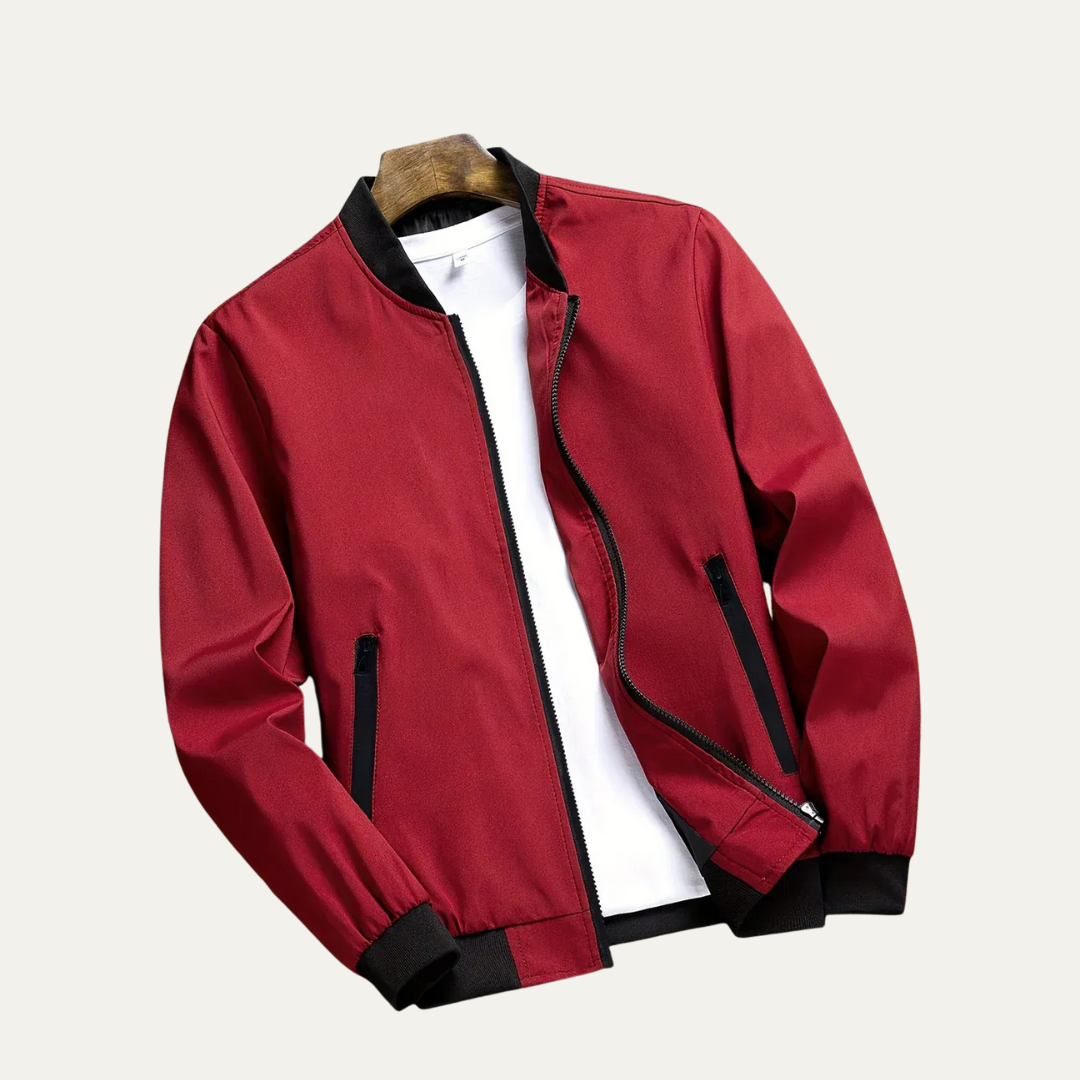 Men's Slim Fit Athletic Bomber Coat