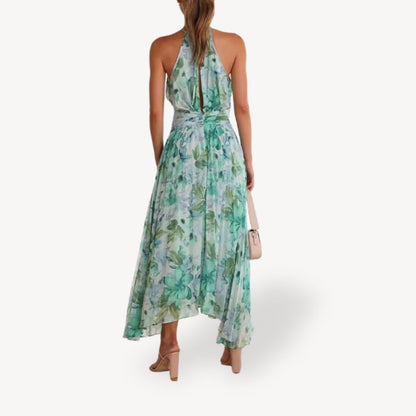 Beautiful Flowy Halter Neck Maxi Dress for Women