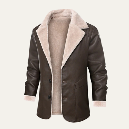 Warm Synthetic Lined Men's Blazer Coat