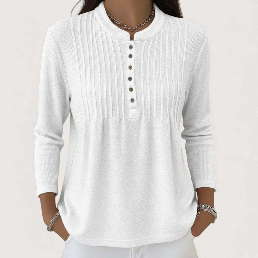 Casual Button Front Sweater Top
