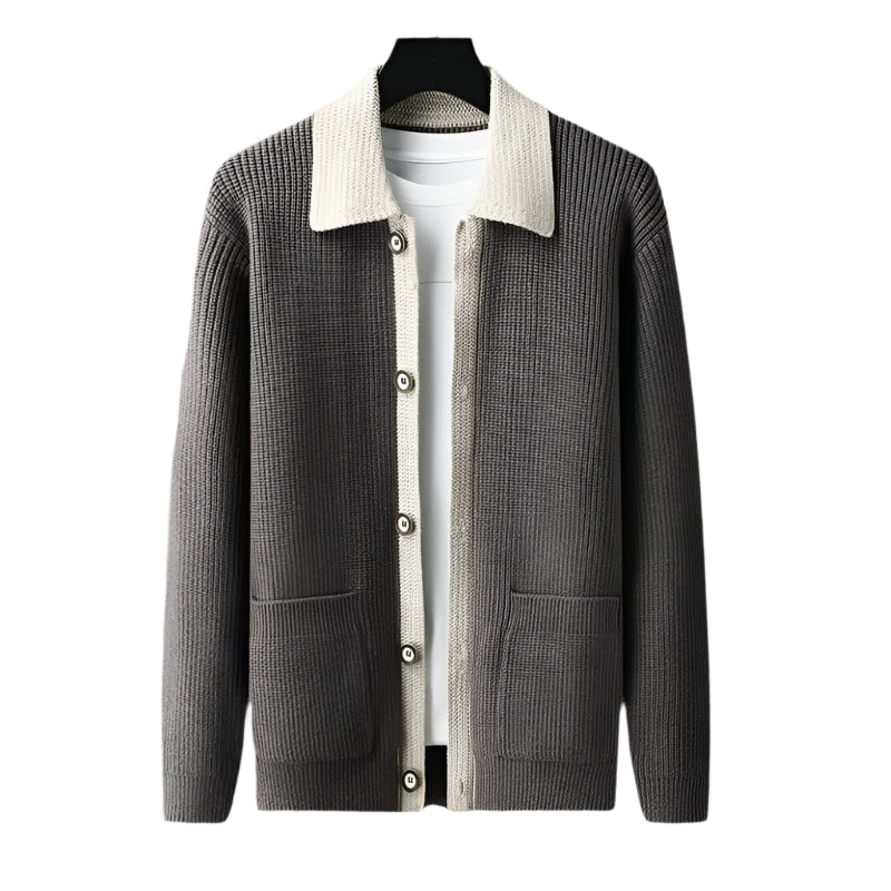 Classic Mens Cardigan Sweater with Pockets