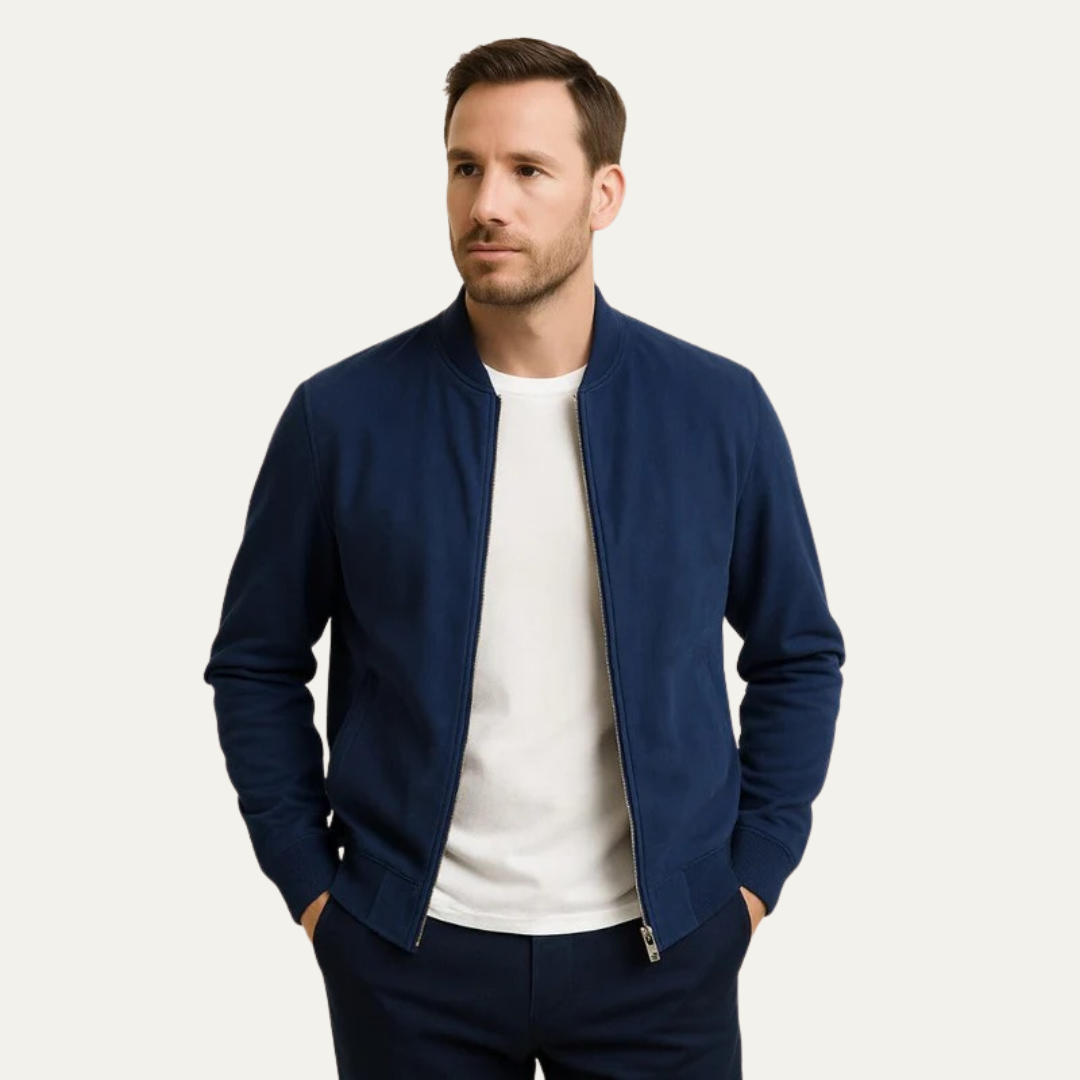 Men's Vintage Bomber Jacket Zip Up