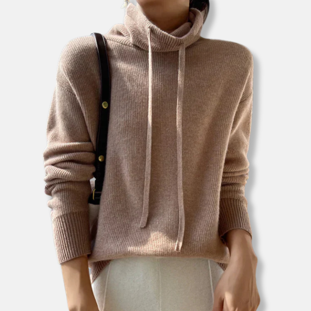Cozy Oversized Turtleneck Ribbed Sweater
