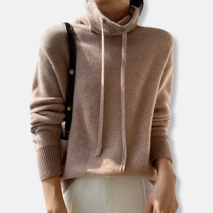 Cozy Oversized Turtleneck Ribbed Sweater
