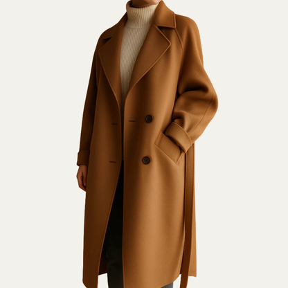 Ladies Large Warm Double Button Coat