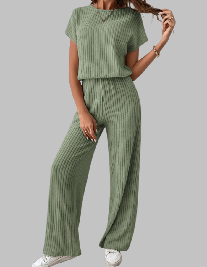 Relaxed Fit Short Sleeve Loungewear Set