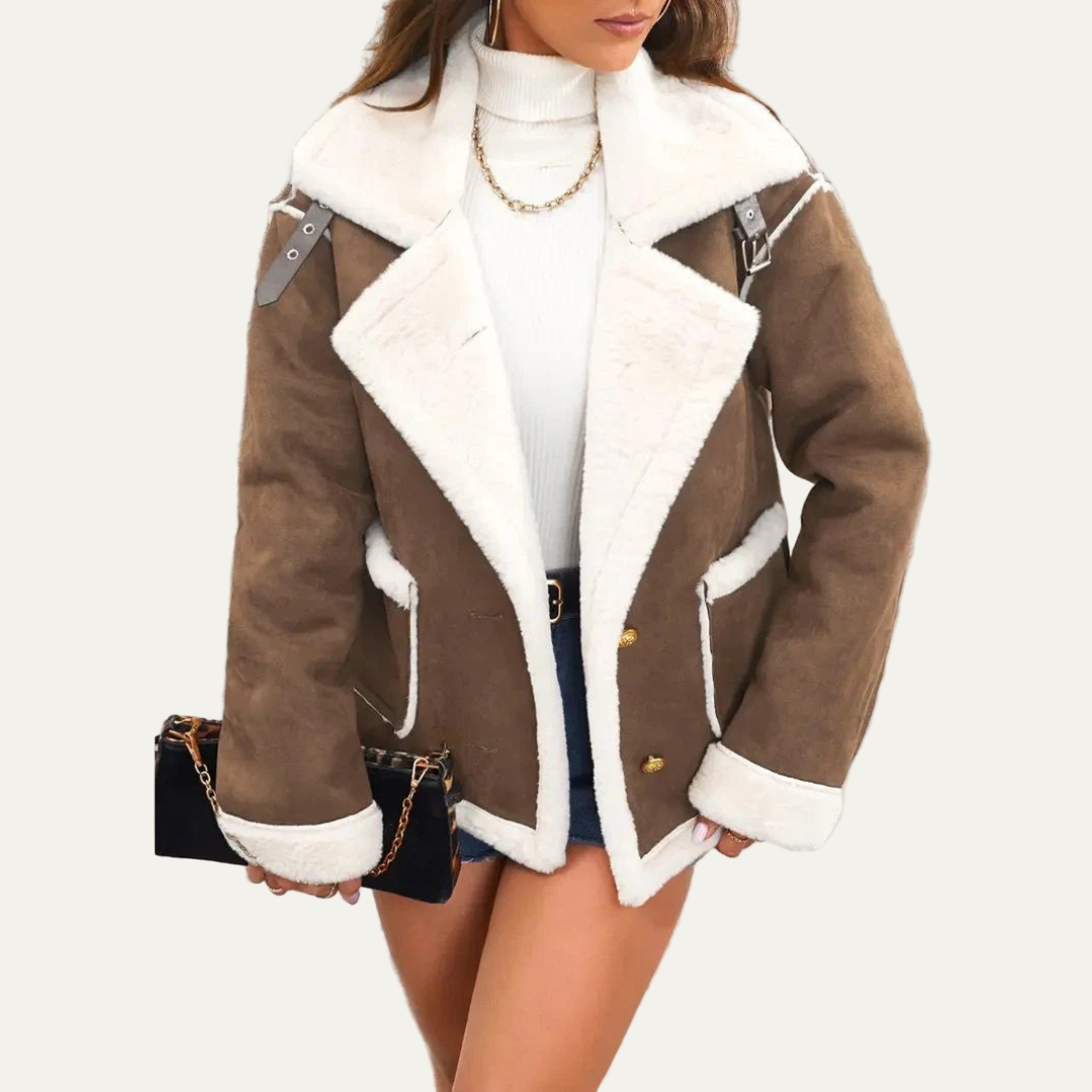 Short Faux Leather Biker Jacket