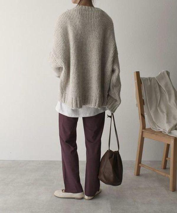 Cozy Ladies Crew Neck Jumper with Pockets