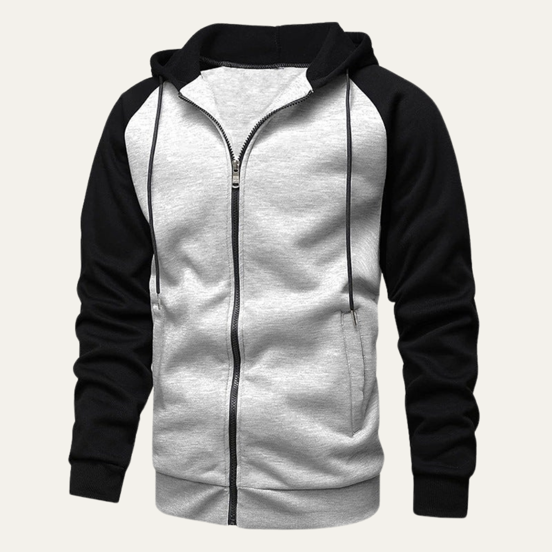 Men's Classic Zip Up Hooded Sweatshirt - OutfitLondon