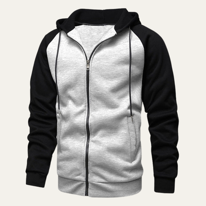 Men's Classic Zip Up Hooded Sweatshirt - OutfitLondon