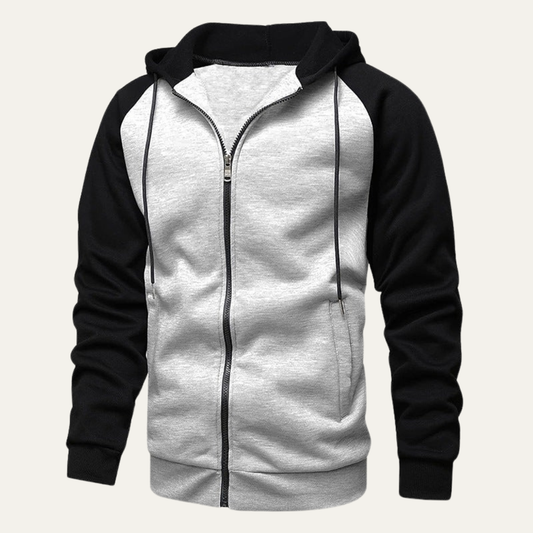 Men's Classic Zip Up Hooded Sweatshirt - OutfitLondon