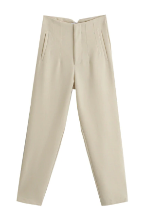 Comfortable High Waisted Office Pants for Women - OutfitLondon