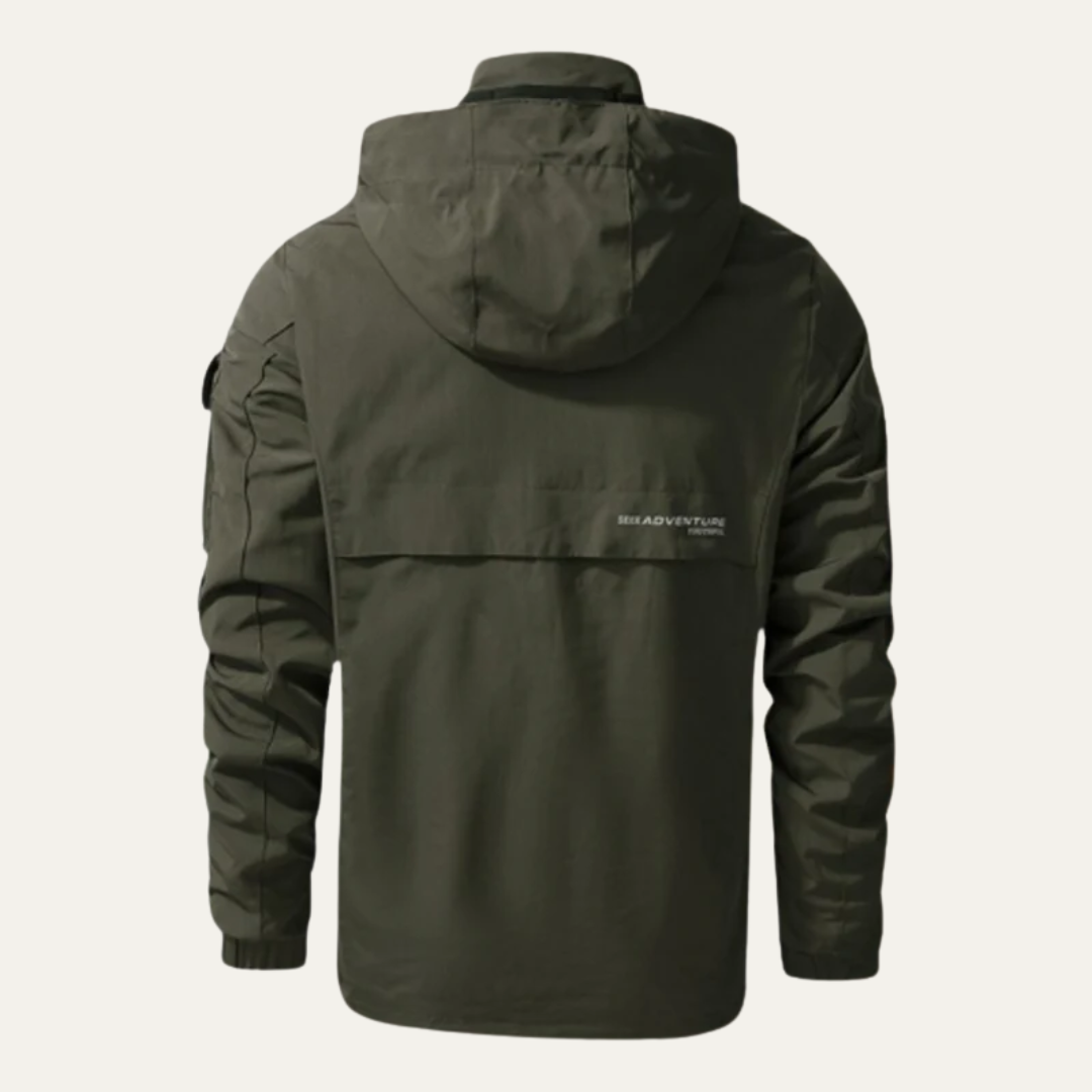 Rugged Outdoor Tactical Coat with Hood and Pockets