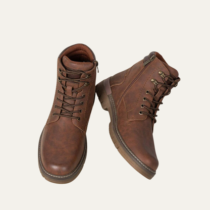 Tough Tactical Lace Up Ankle Boots with Rubber Sole