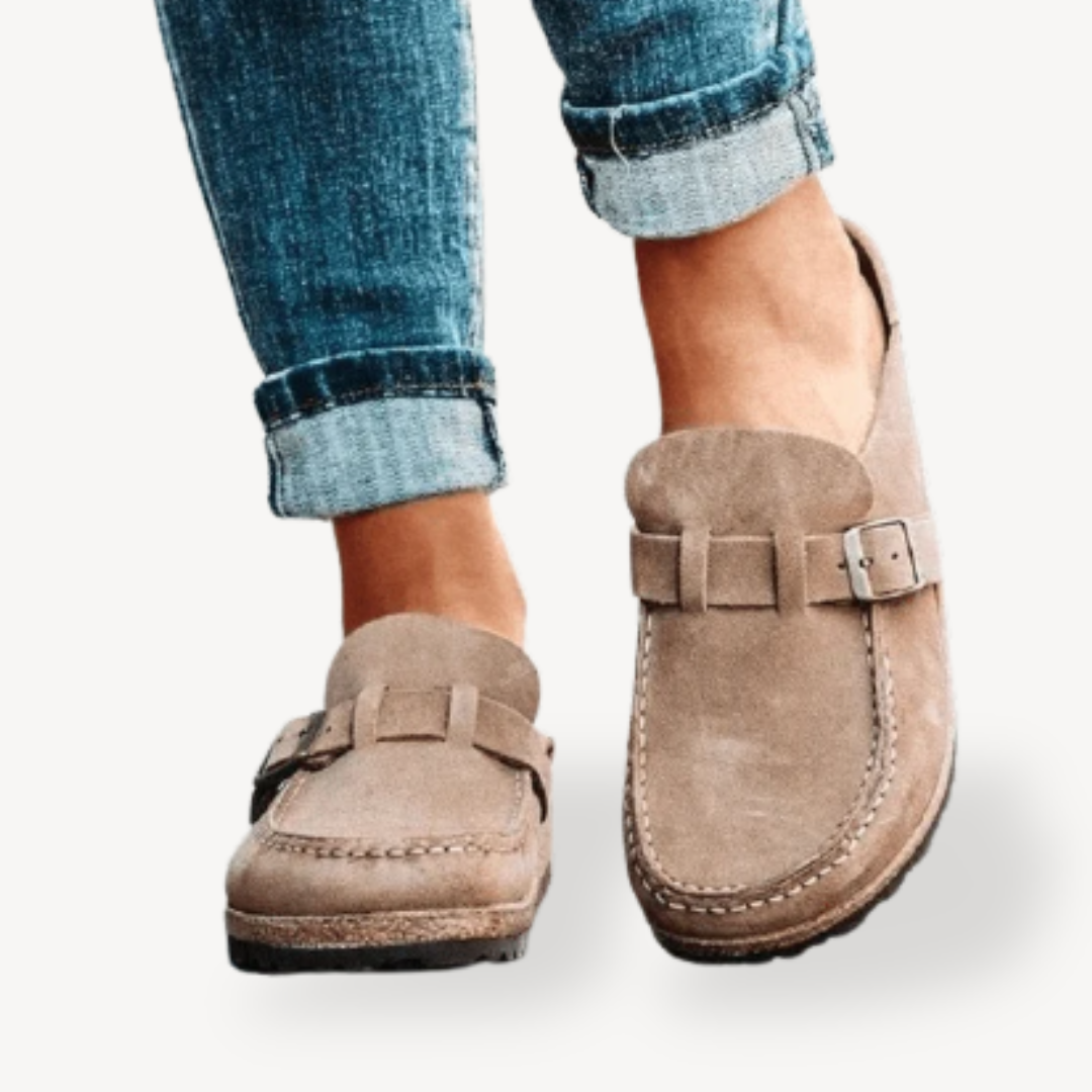 Comfortable Women's Leather Slip On Shoes