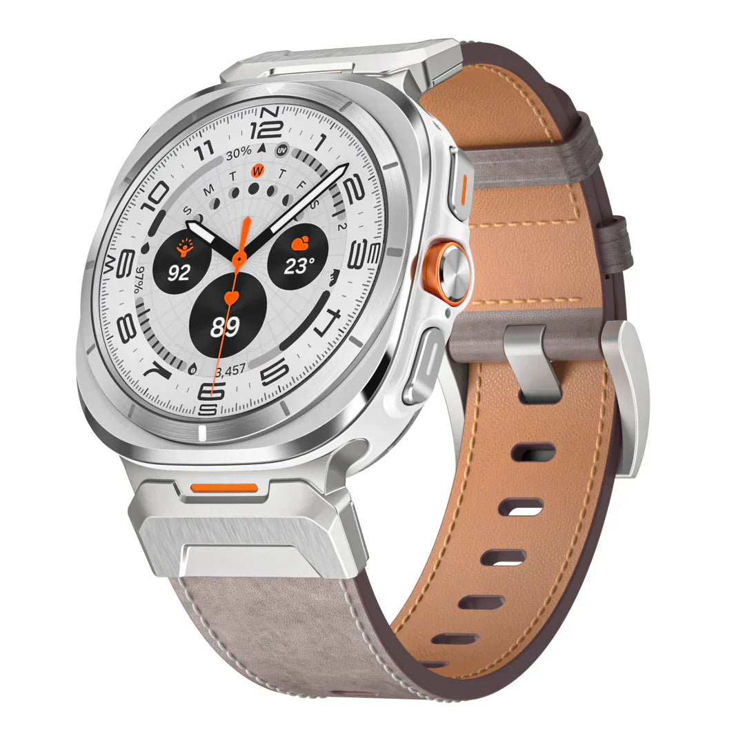 Sturdy Genuine Leather Strap for Galaxy Watch Ultra