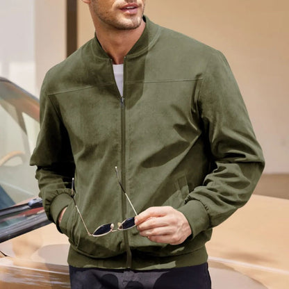 Luxury Suede Leather Mens Jacket